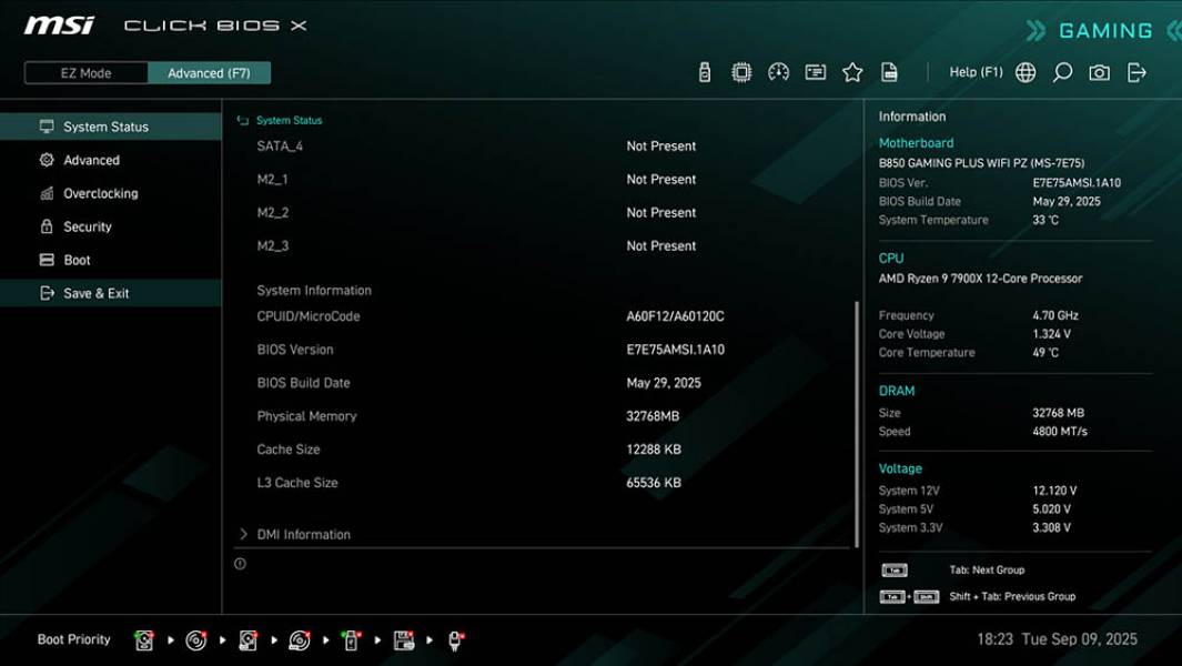 MSI B850 GAMING PLUS WIFI PZ-4